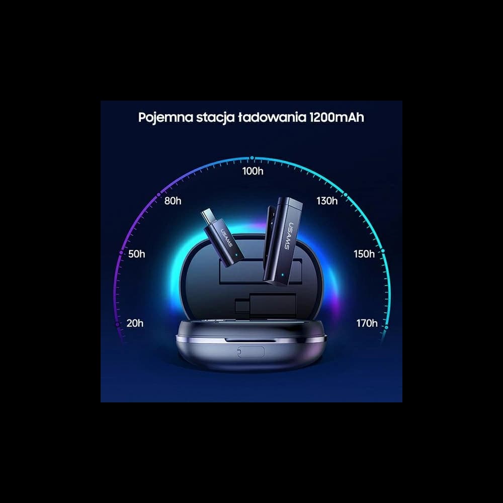 Microfonul lavalier wireless USAMS ENC 2.4G, model ZB244MKF01, cu Lightning. - 8