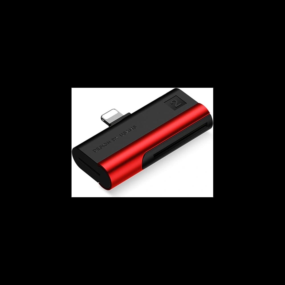 USAMS Card Reader SD/microSD Lightning red SJ430DKQ02 (US-SJ430) - 1