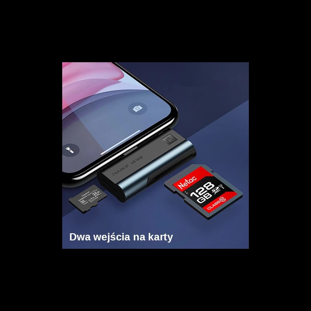 USAMS Card Reader SD/microSD Lightning red SJ430DKQ02 (US-SJ430) - 3