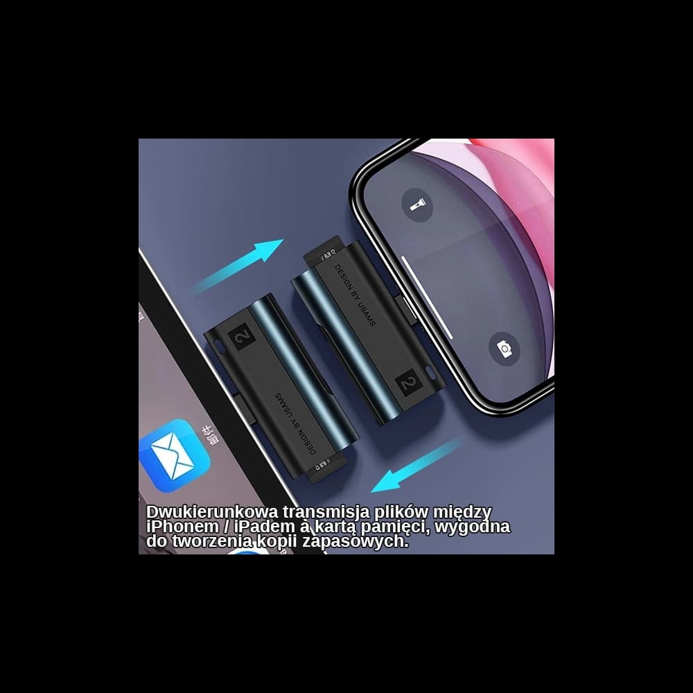 USAMS Card Reader SD/microSD Lightning red SJ430DKQ02 (US-SJ430) - 7