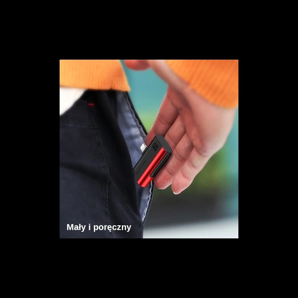 USAMS Card Reader SD/microSD Lightning red SJ430DKQ02 (US-SJ430) - 9