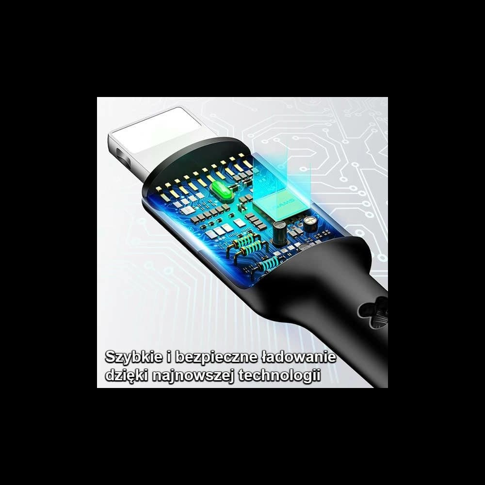 Kabel geflochten USAMS U26 4w1 1.5m 2A Schnellladung Federn (2xlightning/microUSB/USB-C) SJ349USB01 - 7