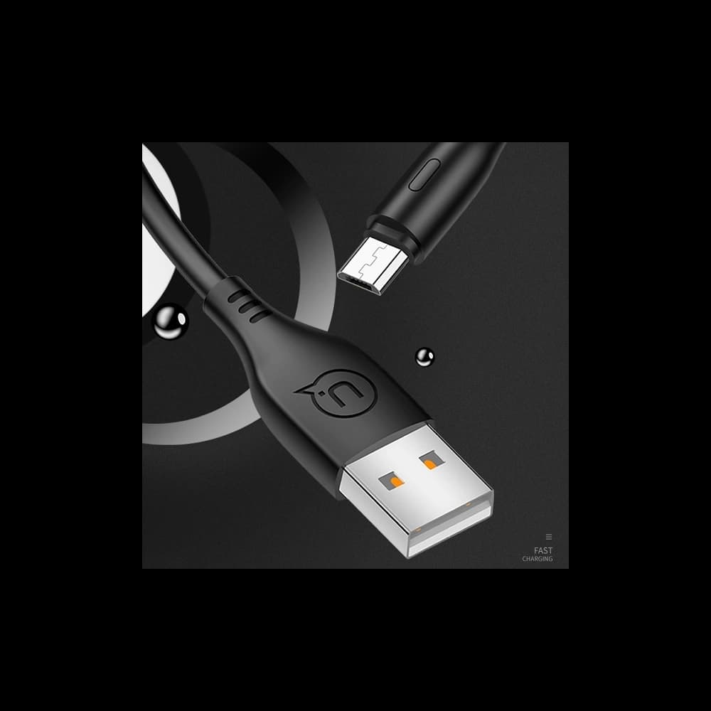 USAMS U18 microUSB 2A Gyors Töltő Kábel 1m fekete/SJ268USB01 - 4