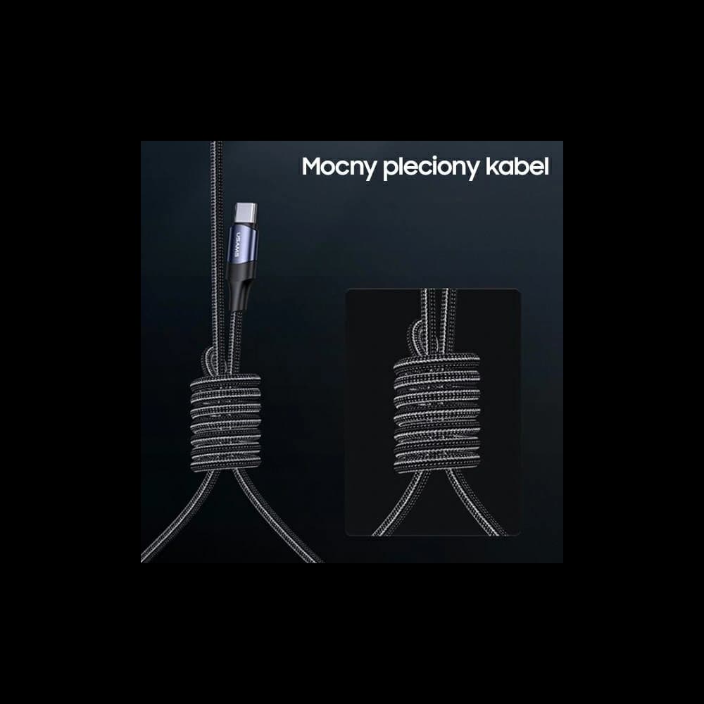 Kabel USAMS U71 2xUSB-C na USB-C 1,2m 100W PD Fast Charge černý/black SJ551USB01 - 3