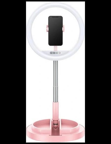 USAMS rózsaszín/pink LED gyűrűs lámpa ZB120ZJ03