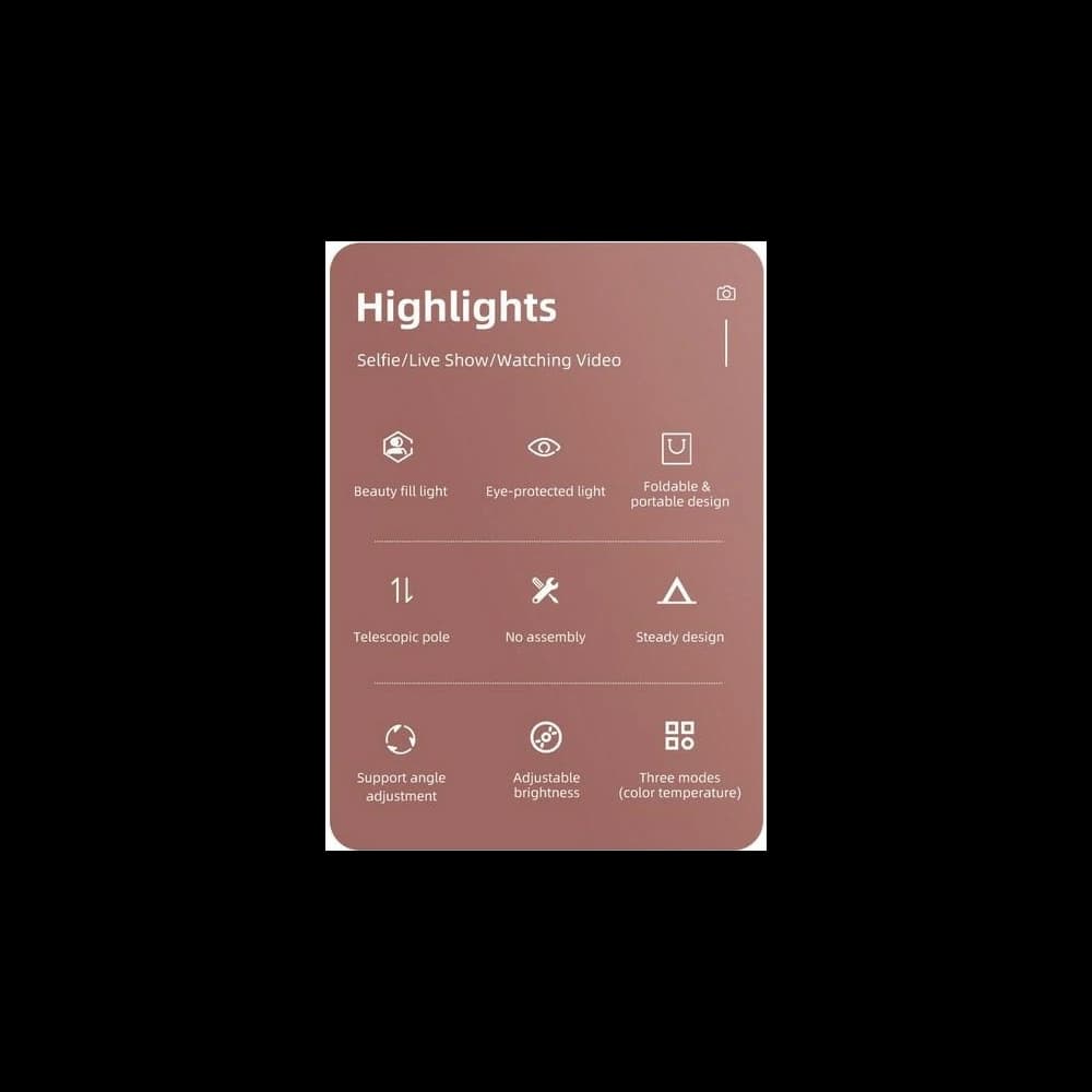 Lampa kroužková LED ring USAMS růžová/pink ZB120ZJ03 - 7