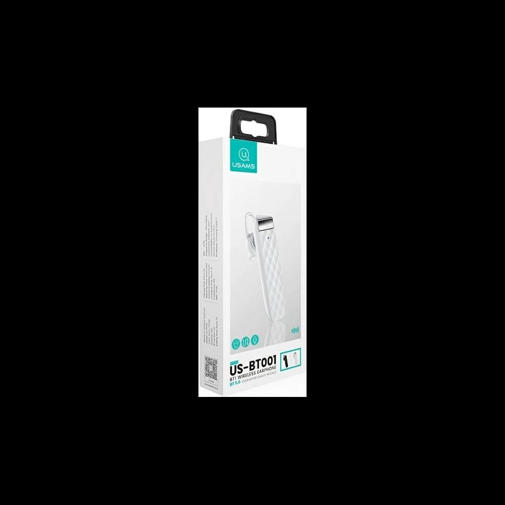 Sluchátko USAMS Bluetooth 5.0 BT1 bílé/white BHUBT102 - 2