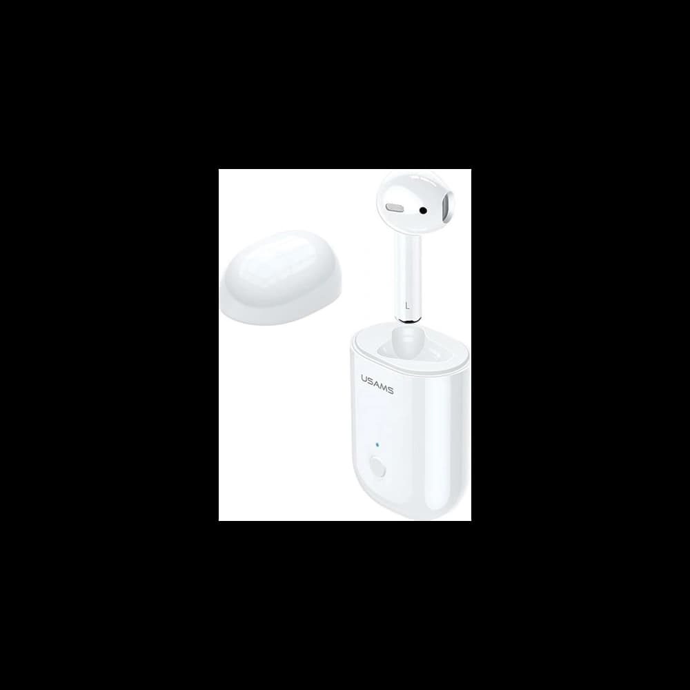 Sluchátko USAMS Bluetooth 5.0 LB Series + dokovací stanice bílá/white BHULB01 - 1
