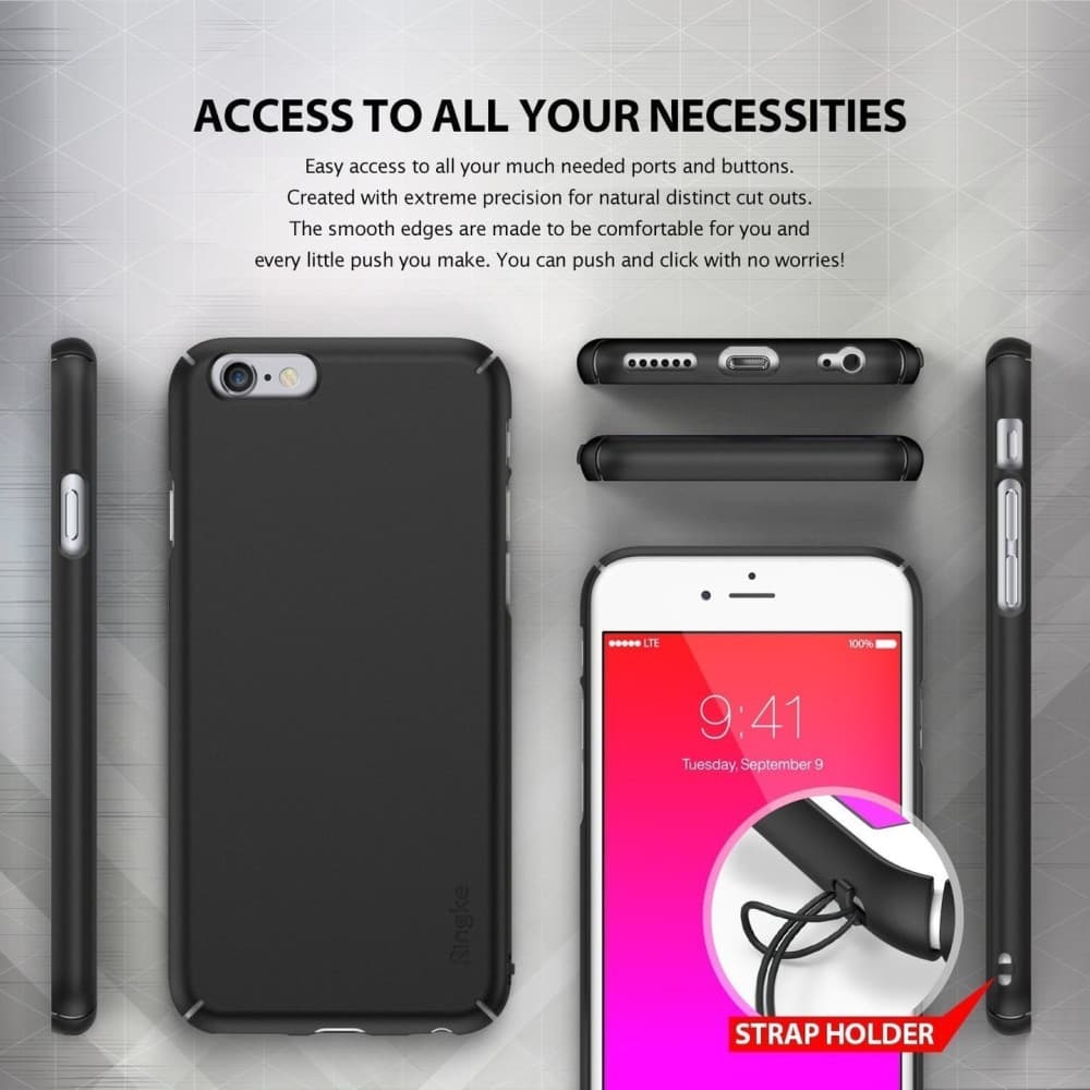 Case Ringke Slim Apple iPhone 6/6s Plus SF Schwarz - 5