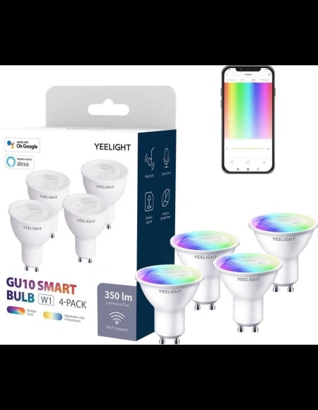 Inteligentní žárovka Yeelight W1 GU10 (barva) [4 PACK]
