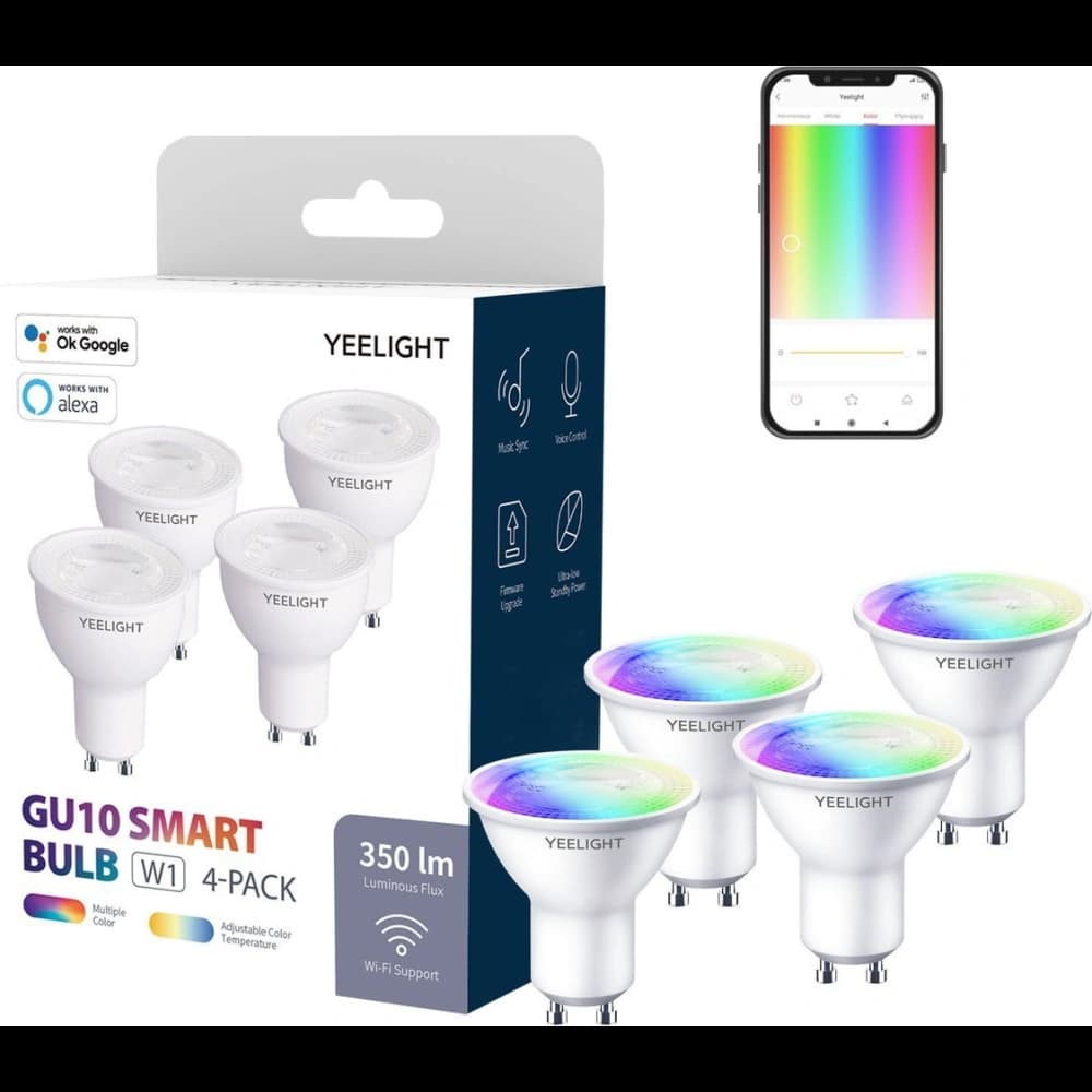 Inteligentní žárovka Yeelight W1 GU10 (barva) [4 PACK] - 1