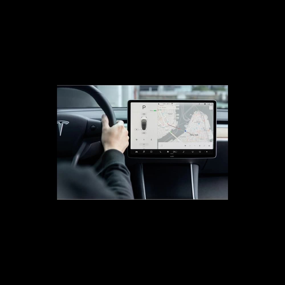 Matt védőfólia Moshi iVisor AG Tesla Model 3/Y (fekete keret) - 3