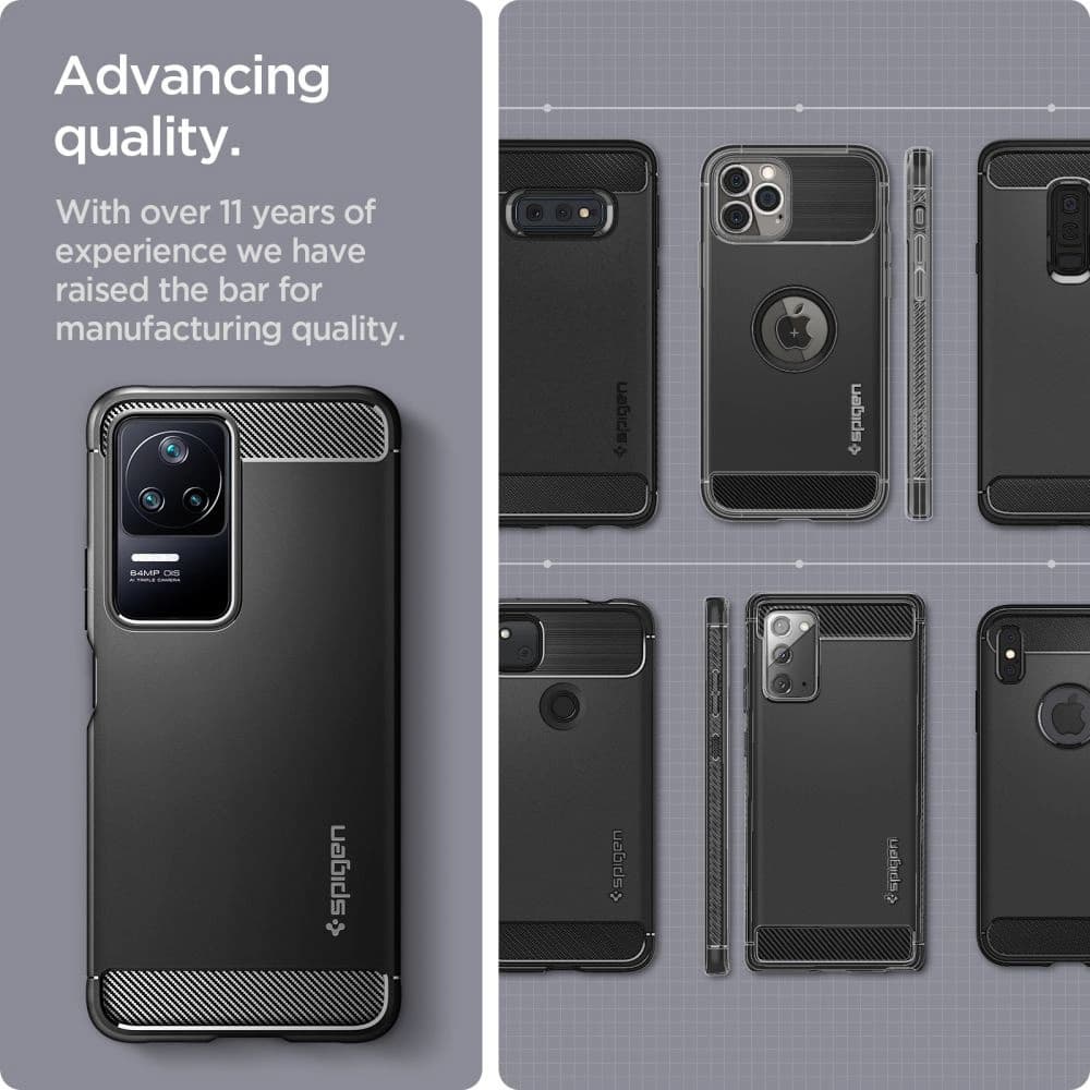 Spigen Rugged Armor POCO F4 Matte Black - 12