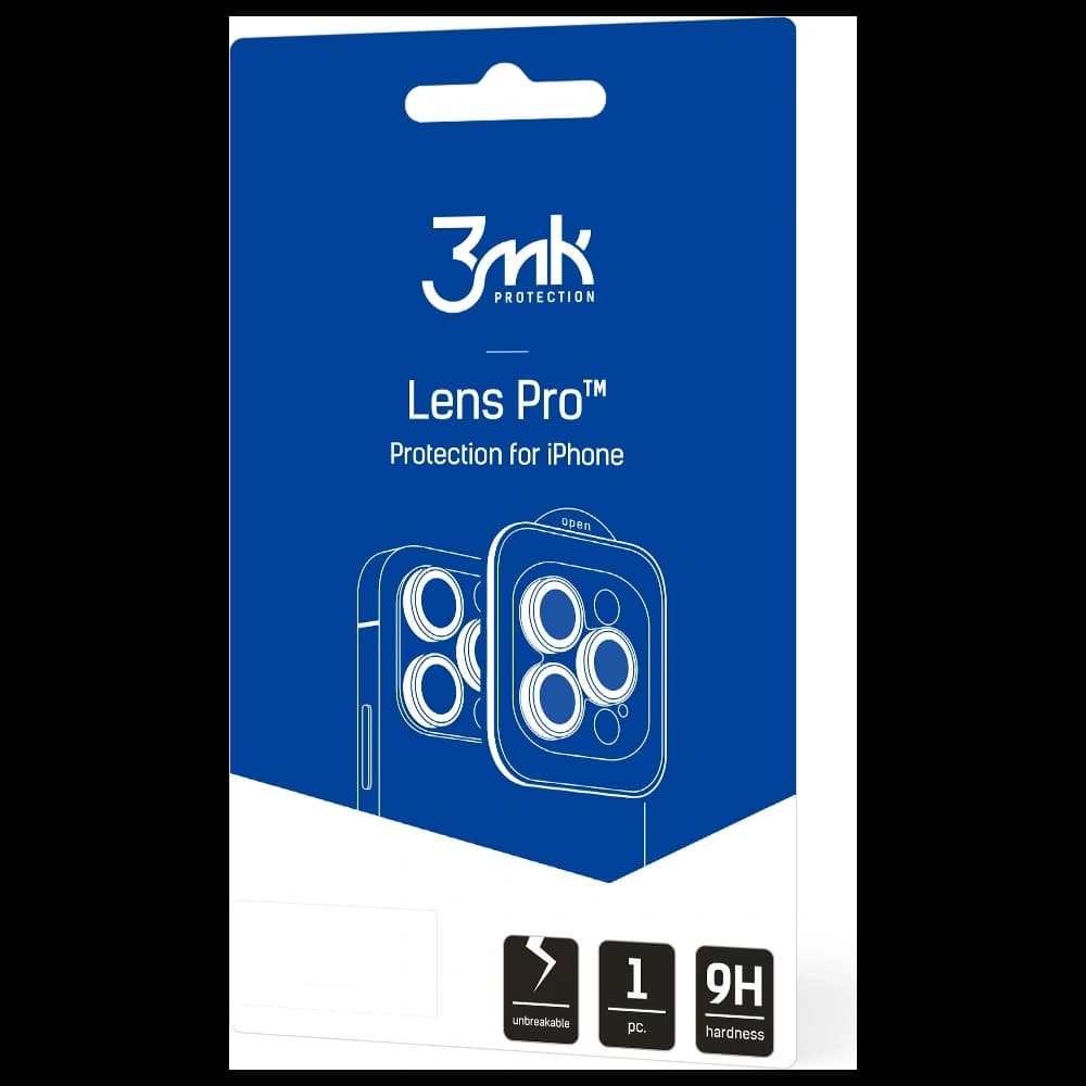 Hybridní sklo na objektiv fotoaparátu 3MK Lens Protection Pro Apple iPhone 14 Pro/14 Pro Max zlatý/gold - 1