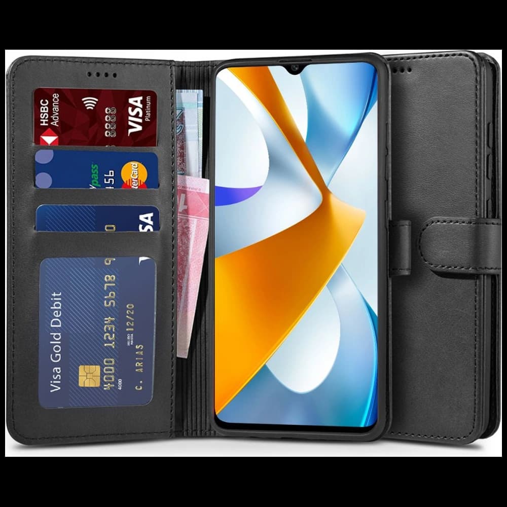 Etui Tech-Protect Wallet Xiaomi POCO C40 Negru - 1