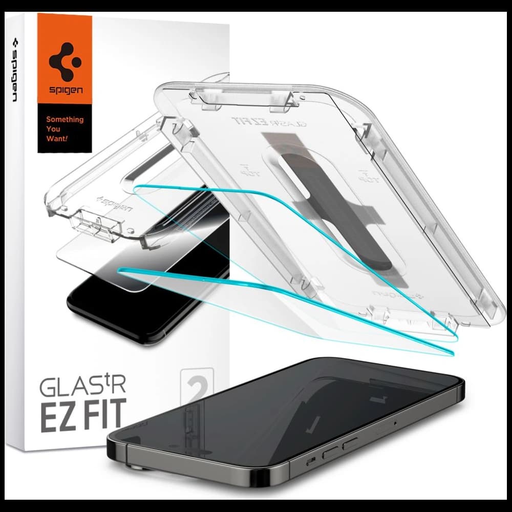 Spigen GLAS.tR ez Fit Apple iPhone 14 Pro Clear [2 PACK] - 1