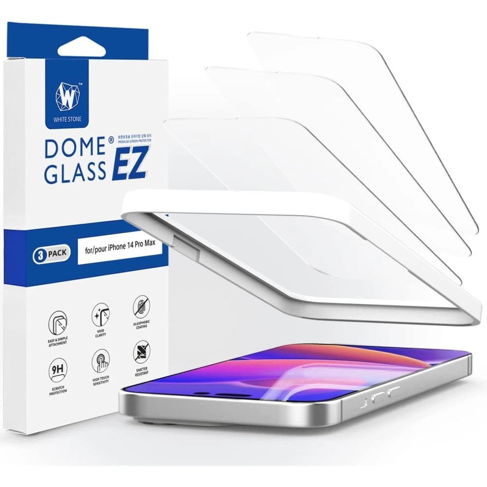 Whitestone EZ Glass Apple iPhone 14 Pro Max [3 PACK] - 1