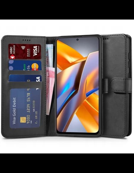 Case Tech-Protect Wallet POCO M5s/Redmi Note 10/10s Schwarz