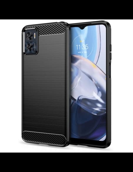 Case Tech-Protect TPUCarbon Motorola Moto E22/E22i Schwarz