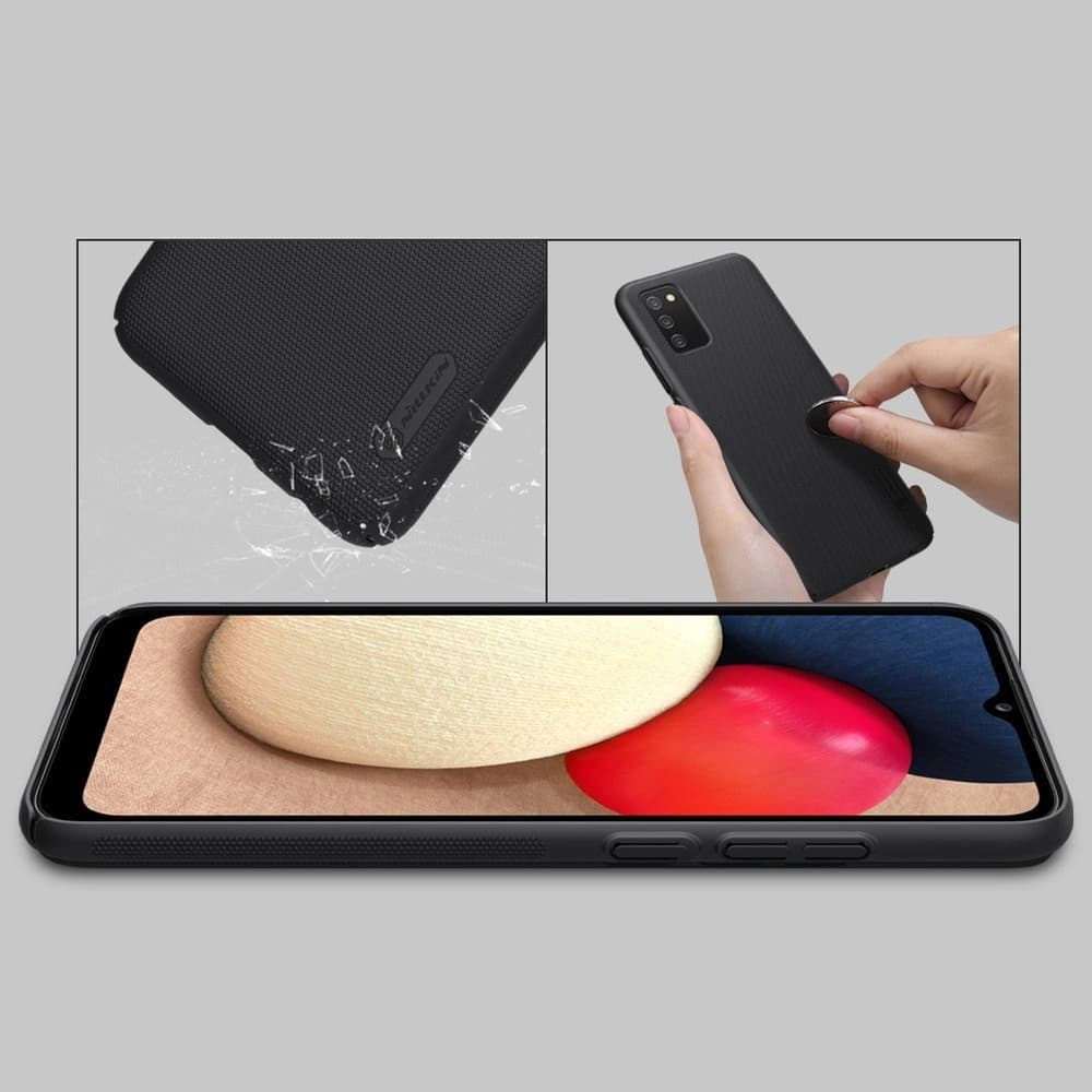 Case Nillkin Super Frosted Shield Samsung Galaxy A02s EU schwarz - 9