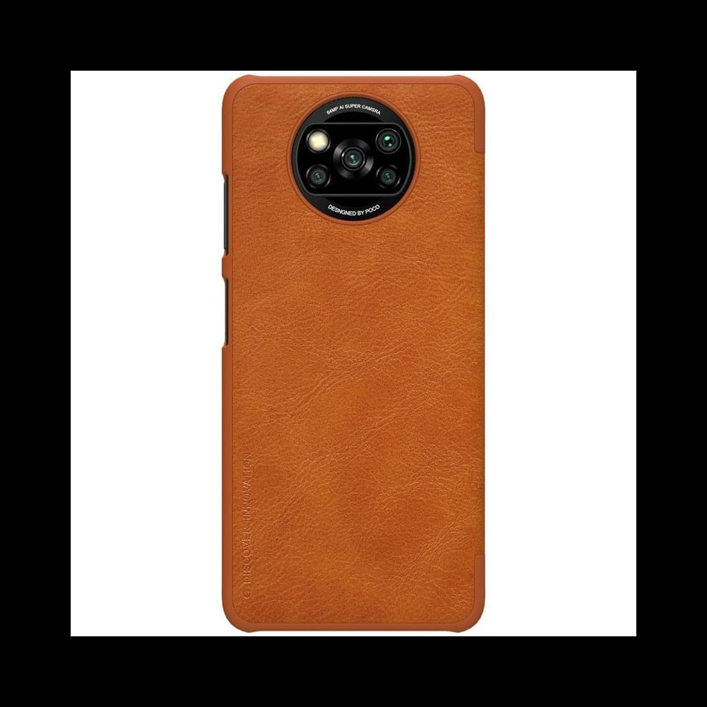 Etui Nillkin Qin Xiaomi Poco X3 NFC/X3 Pro hnědá - 1
