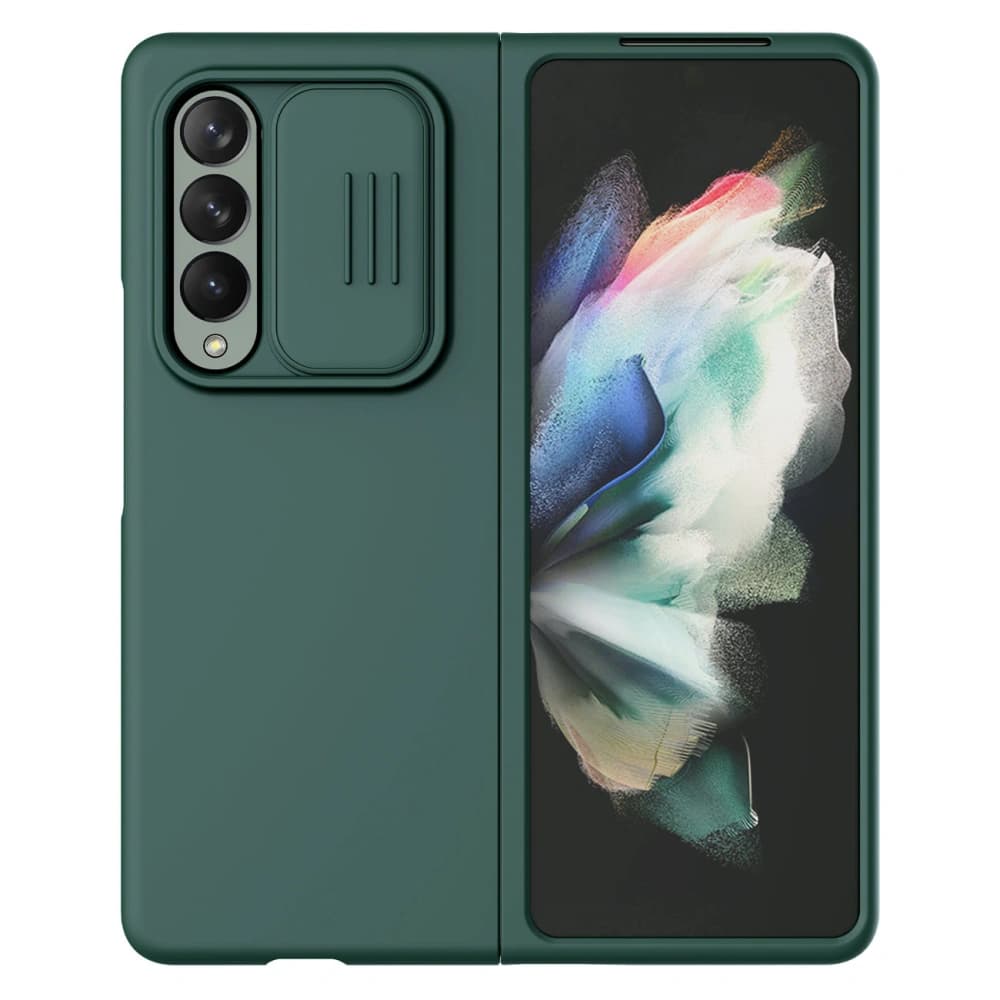 Etui Nillkin CamShield Silky Silicone Samsung Galaxy Z Fold 3 verde - 1