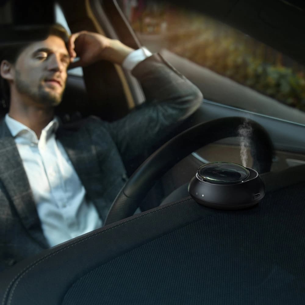 Automobilový osvěžovač vzduchu Baseus + 2 náplně (Frezie + Zvonek) + kabel USB-C 1m černý - 8