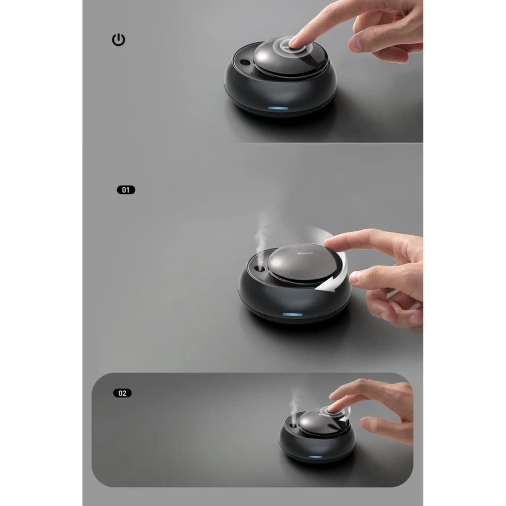 Automobilový osvěžovač vzduchu Baseus + 2 náplně (Frezie + Zvonek) + kabel USB-C 1m černý - 20