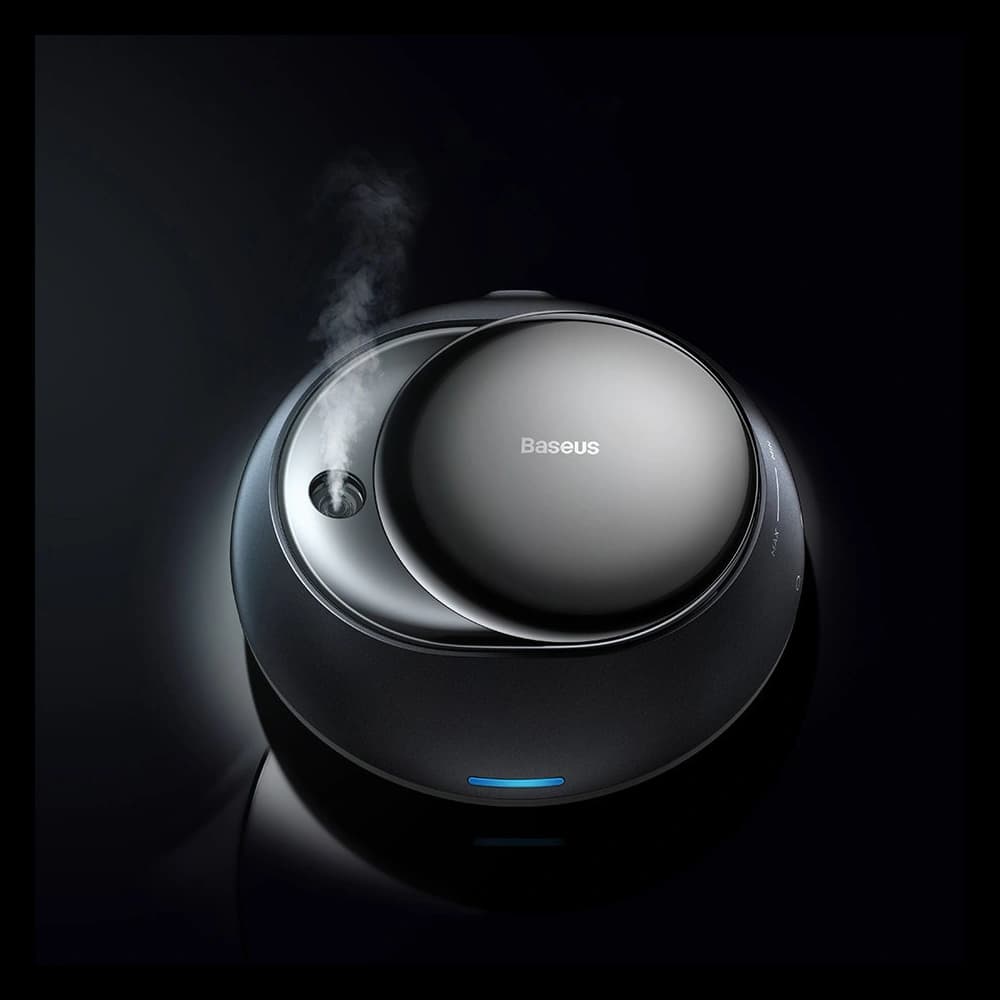 Odorizant auto Baseus + 2 rezerve (Frezia + Busuioc cu mandarină) + cablu USB-C 1m negru - 12