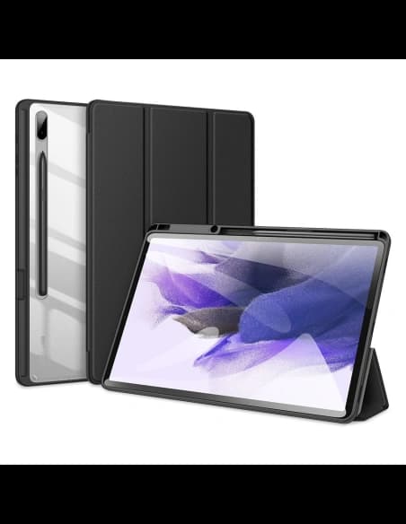 Case Dux Ducis Toby Samsung Galaxy Tab S8+ Plus/Tab S7+ Plus/Tab S7 FE mit Halterung für den Stylus schwarz