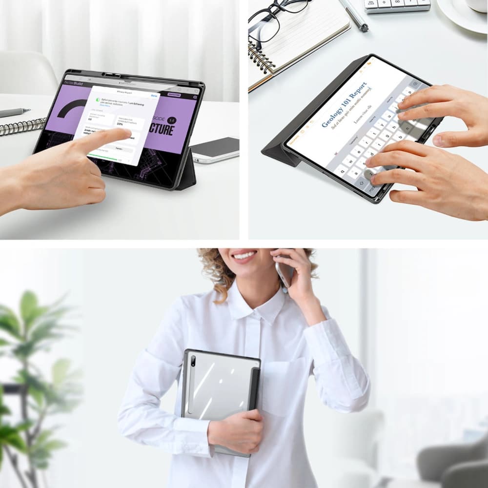 Etui Dux Ducis Toby Samsung Galaxy Tab S8 Ultra suport pentru stylus negru - 8