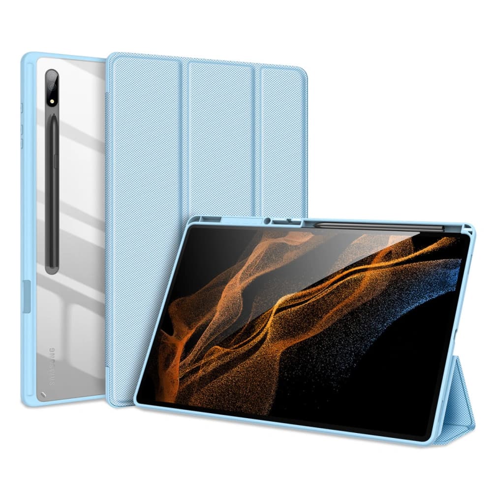 Etui Dux Ducis Toby Samsung Galaxy Tab S8 Ultra suport pentru stylus albastru - 3