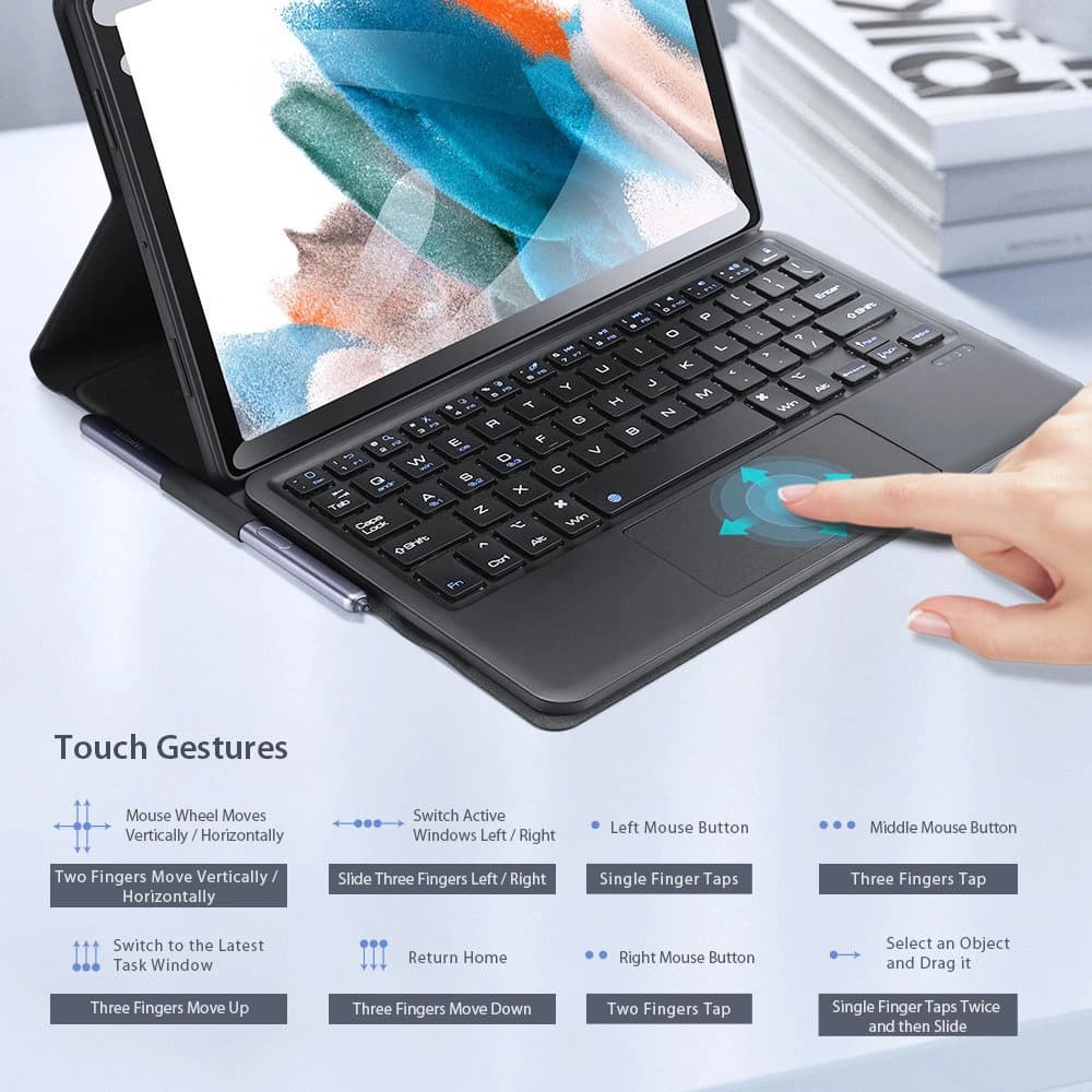 Dux Ducis Touchpad Keyboard Case Bluetooth Samsung Galaxy Tab A8 10.5 black - 16