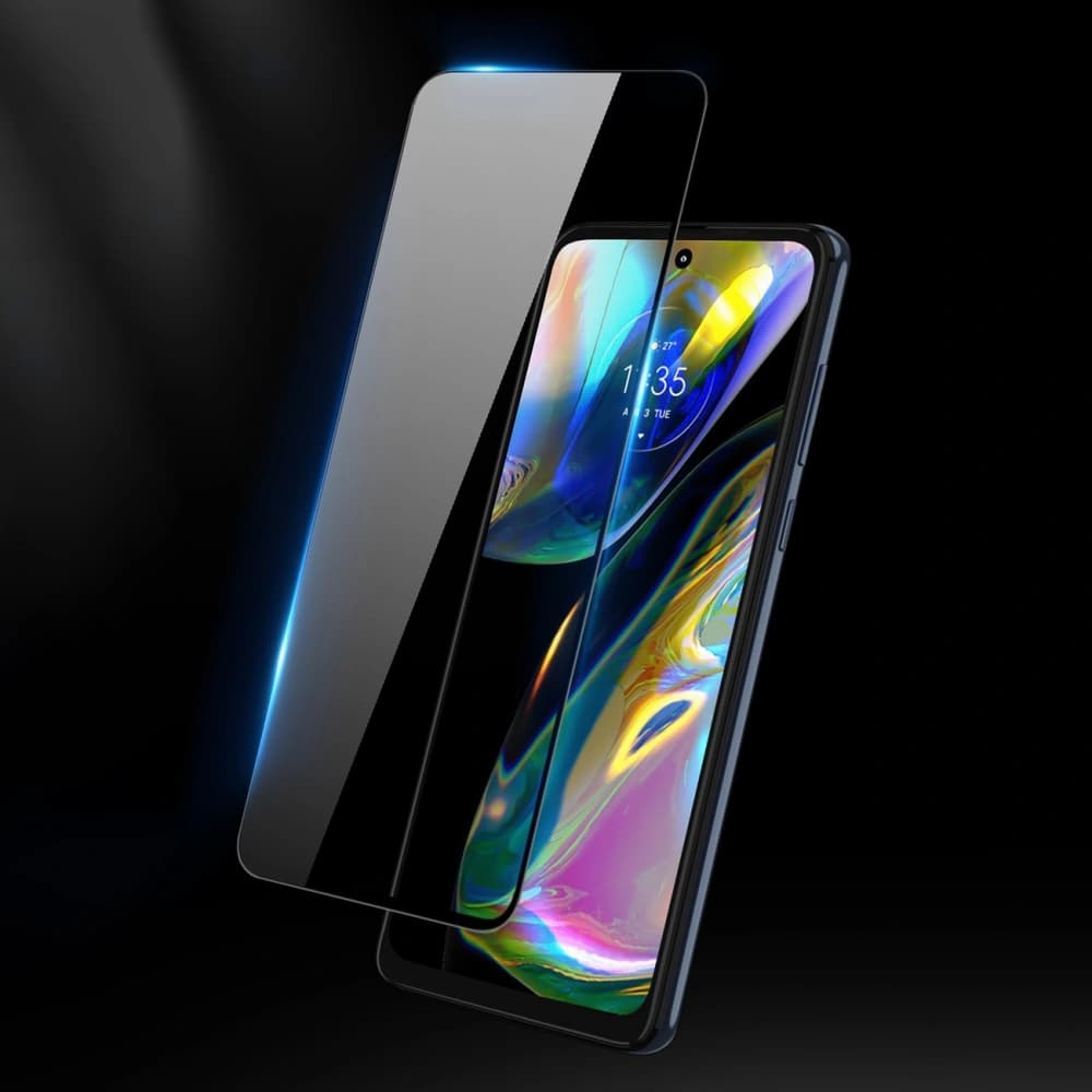 Edzett üveg Dux Ducis 10D Tempered Glass Motorola Moto G52 fekete (tokbarát) - 8