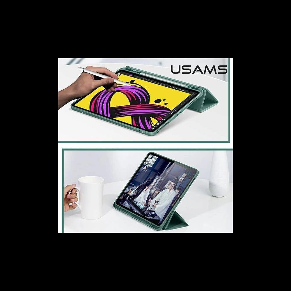 Etui USAMS Winto Apple iPad Air 10.9 2020 (4. generace) tmavě zelený/dark green IP109YT04 Smart Cover - 5