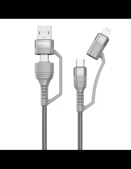 Kabel Dudao 4w1 USB-C PD/USB - USB-C/Lightning 1m grau (L20XS)
