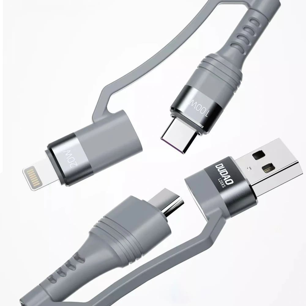 Kabel Dudao 4w1 USB-C PD/USB - USB-C/Lightning 1m grau (L20XS) - 2