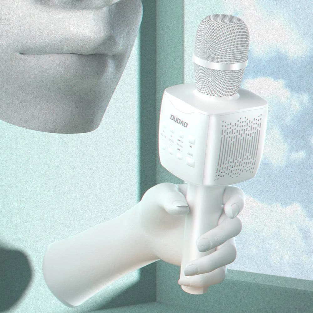Dudao microfon wireless pentru karaoke Bluetooth 5.0 negru (Y16S) - 6