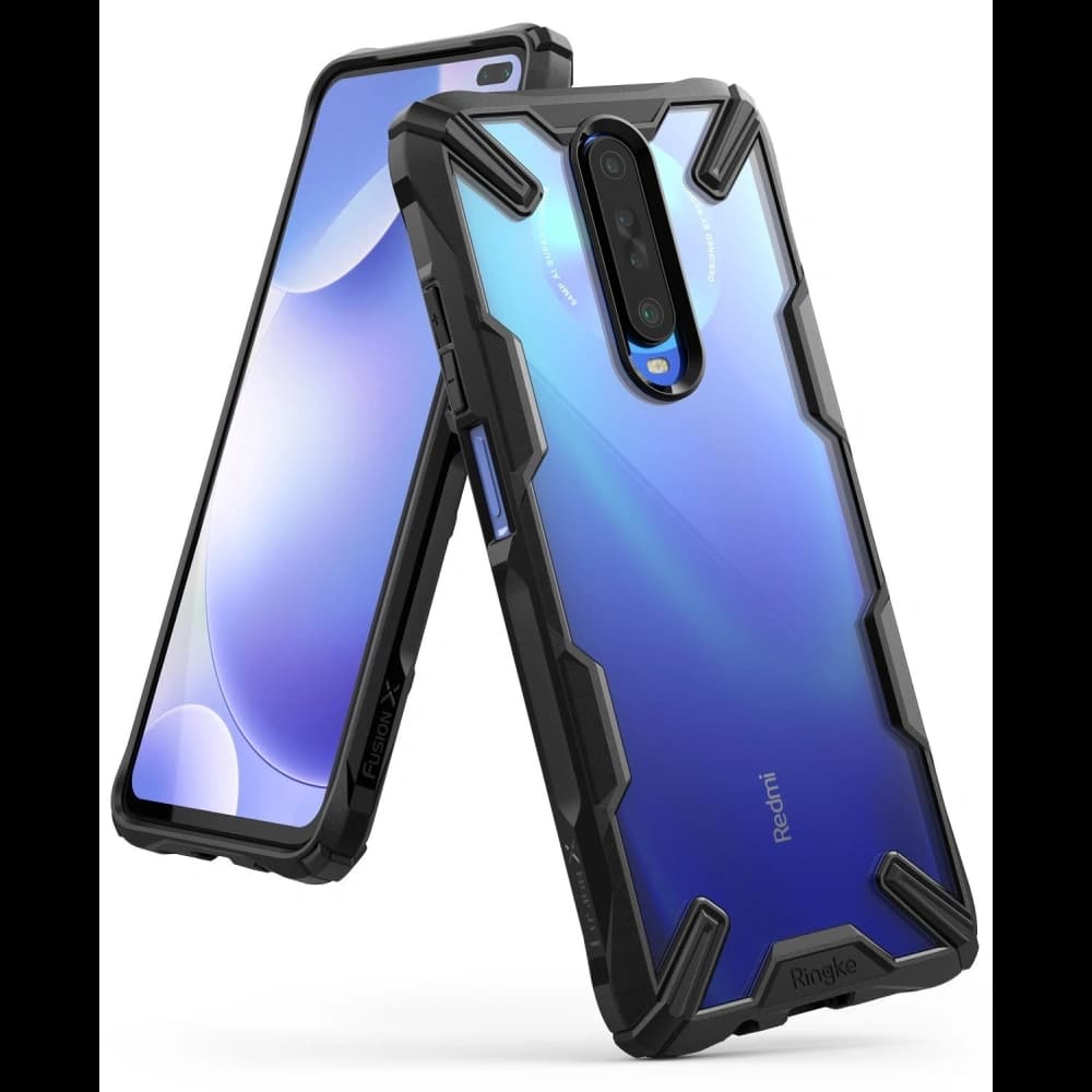 Etui Ringke Fusion-X Pocophone X2/Redmi K30 Fekete - 1