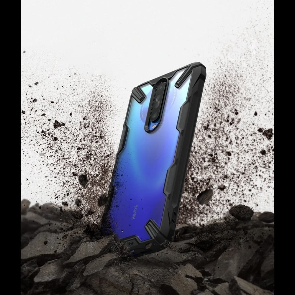 Etui Ringke Fusion-X Pocophone X2/Redmi K30 Fekete - 7