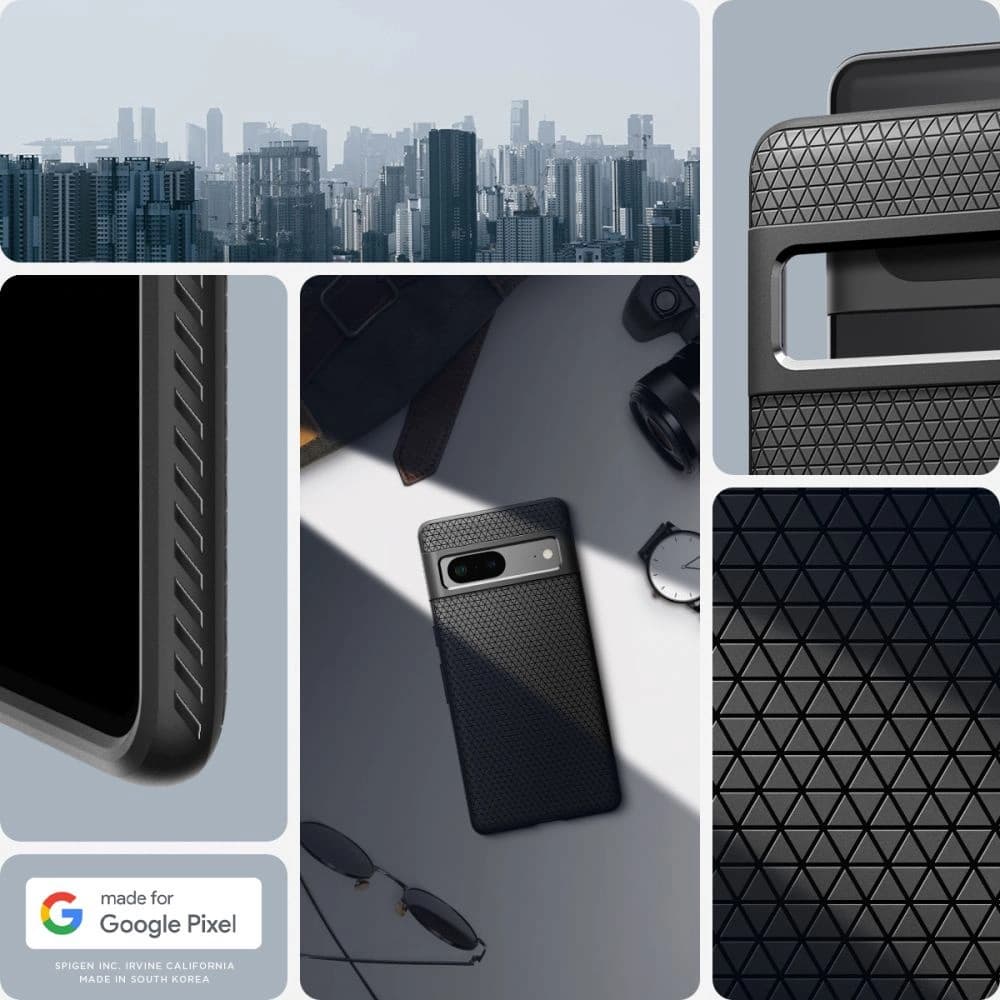 Etui Spigen Liquid Air Google Pixel 7 Matt Fekete - 13