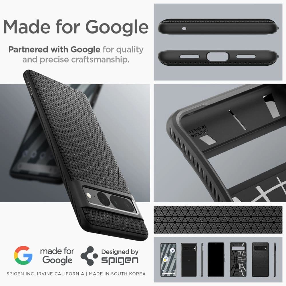Case Spigen Liquid Air Google Pixel 7 Pro Matt Schwarz - 13