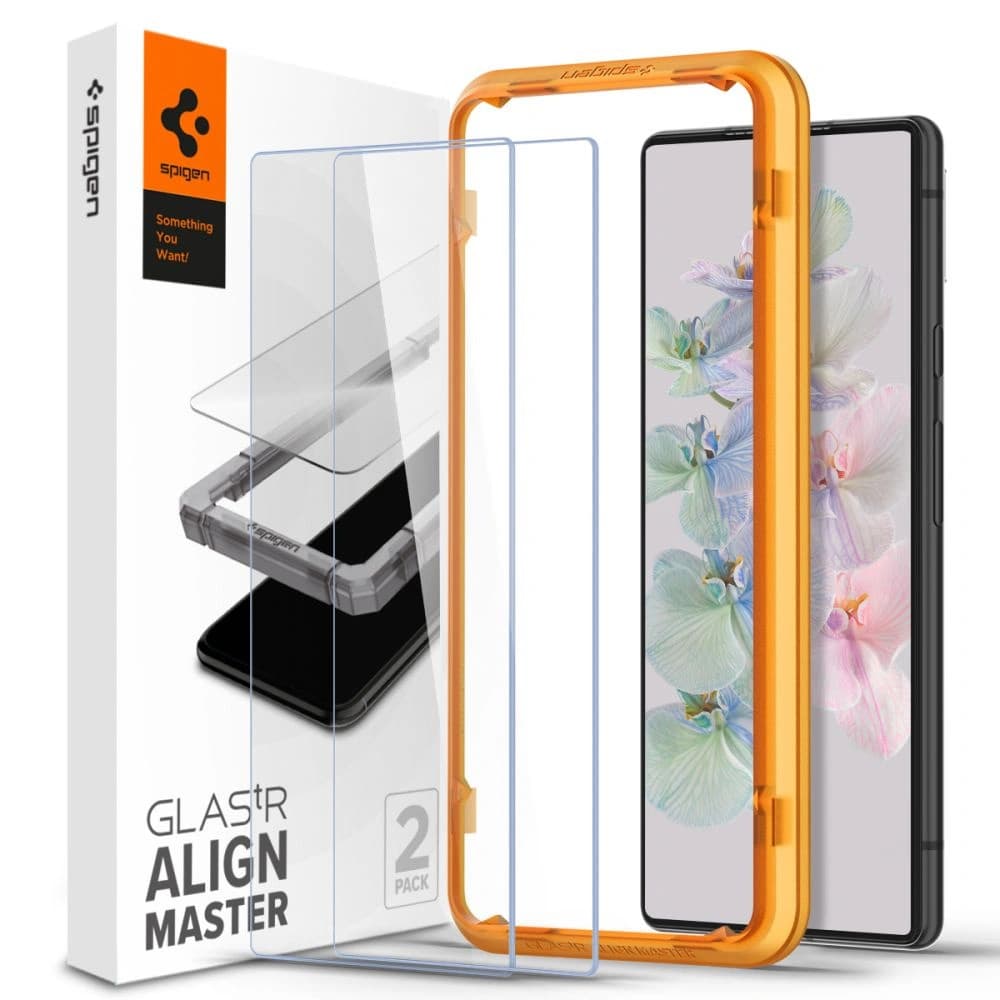 Tvrzené sklo Spigen GLAS.tR Slim AlignMaster Google Pixel 7 Clear [2 PACK] - 1