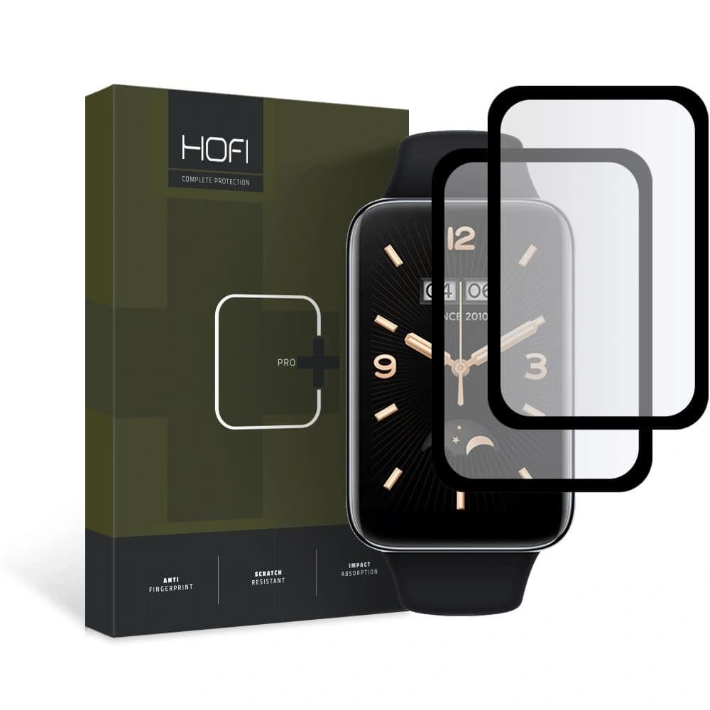 Hybidní sklo Hofi Hybrid Pro+ Xiaomi Mi Band 7 Pro Black [2 PACK] - 1