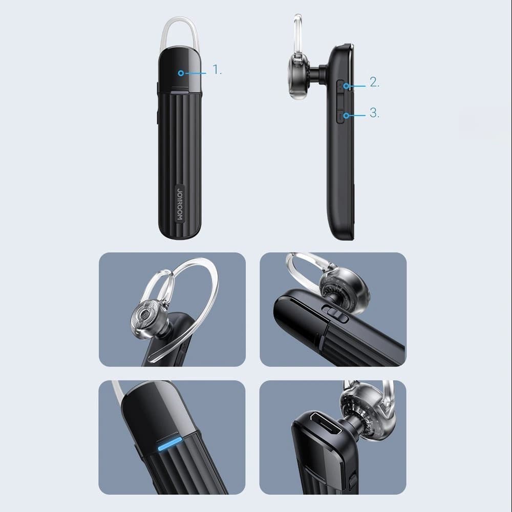 Kabelloses Headset Joyroom Bluetooth 5.0 für das Auto weiß (JR-B01) - 11