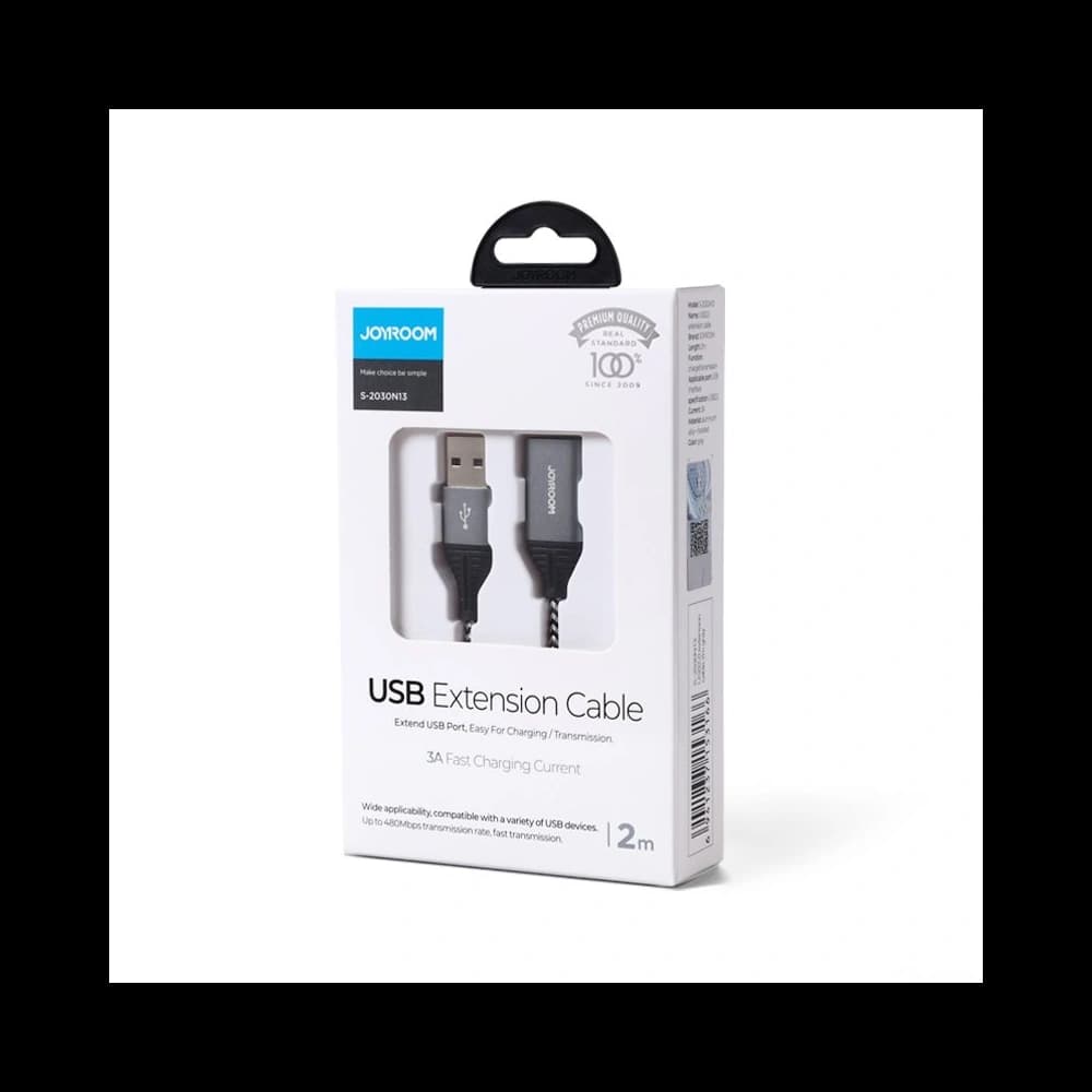 Hosszabbító kábel Joyroom USB 2.0 480 Mbps 2m szürke (S-2030N13 szürke) - 5