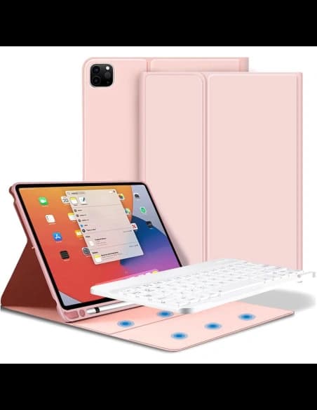 Billentyűzetes tok Tech-Protect SC Pen Apple iPad Pro 11 2020/2021/2022 (2., 3. és 4. generáció) Rózsaszín