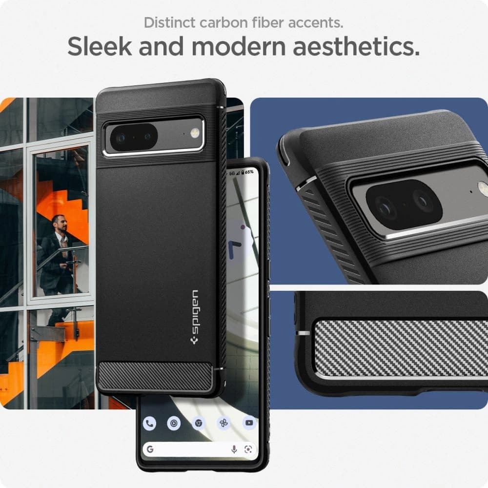 Etui Spigen Rugged Armor Google Pixel 7 Matt Fekete - 12