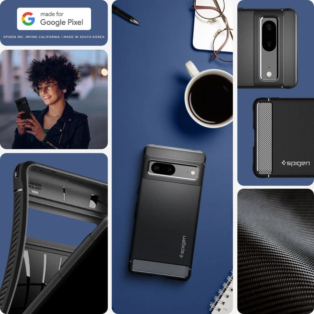 Etui Spigen Rugged Armor Google Pixel 7 Matt Fekete - 16