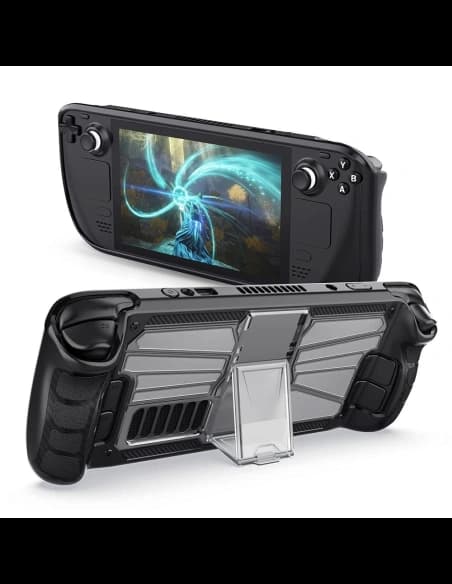Etui Tech-Protect Defense Valve Steam Deck LCD / OLED Fekete/Átlátszó